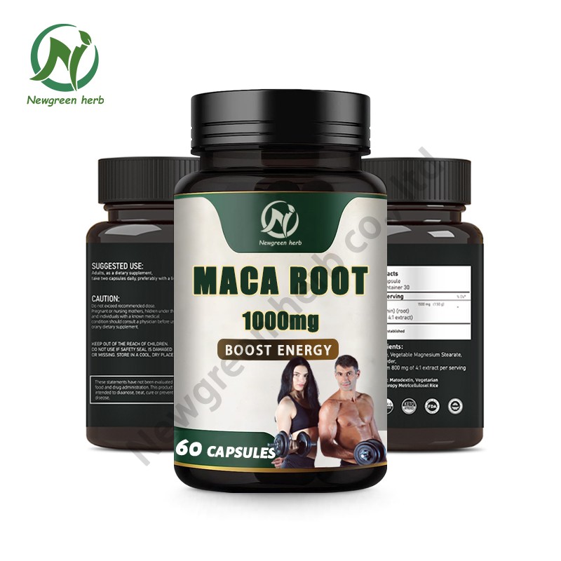 Newgreen Factory OEM Private Label Black Maca Root Extract Capsules Maca Capsule