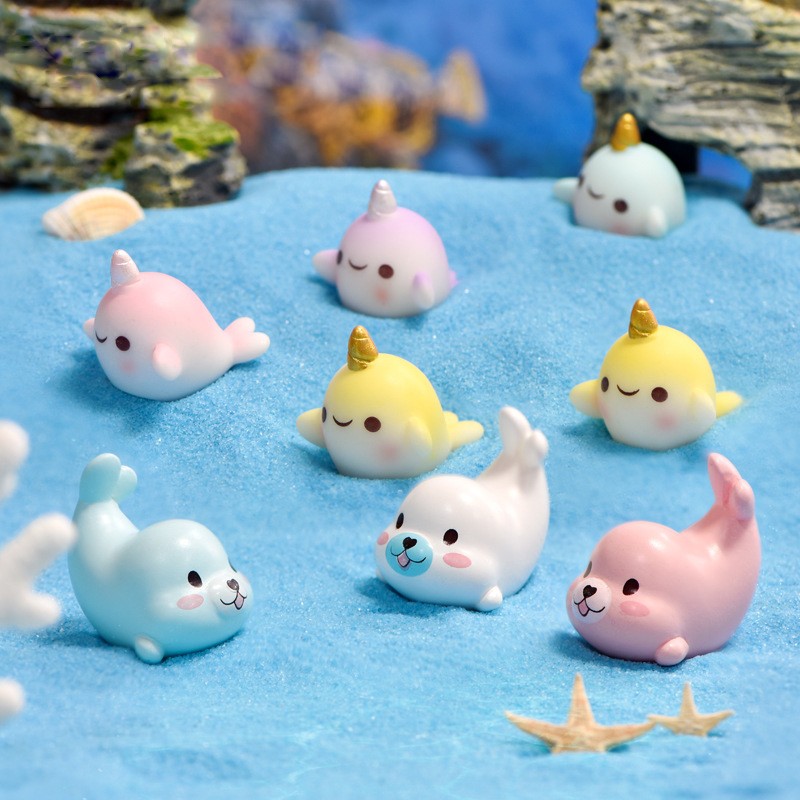 Seal Resin Figurines Factory - OEM Custom Unicorn Fish Design