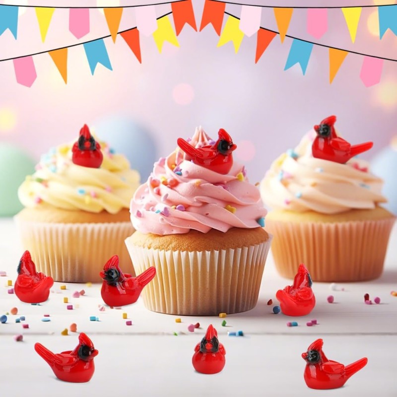 Bird Resin Figurine Supplier - OEM Custom Cardinal Cake Topper