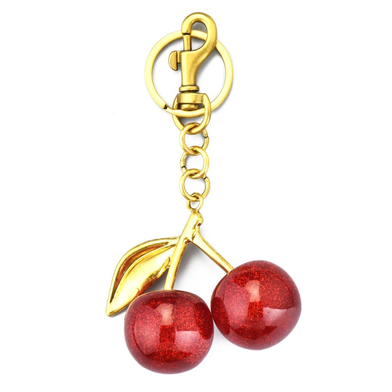 Cherry Keychain Supplier - OEM Custom 3D LED Red Fruit