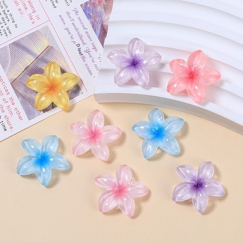 Flower Resin Accessories Factory - OEM Custom Five-Petal Design