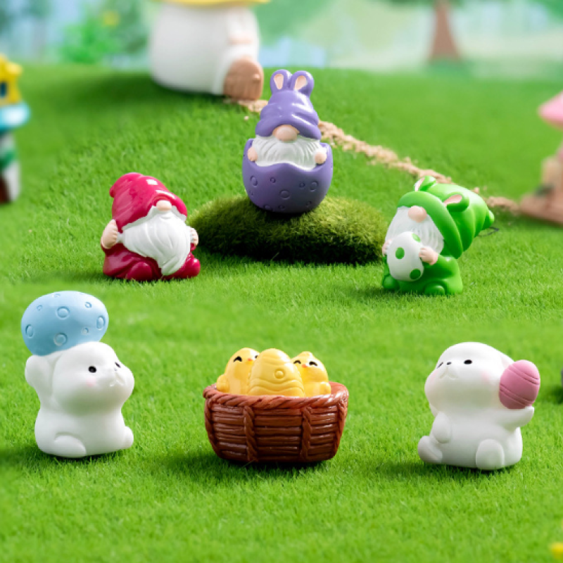 Easter Resin Crafts Supplier - OEM Custom Dwarf Bunny Egg Design