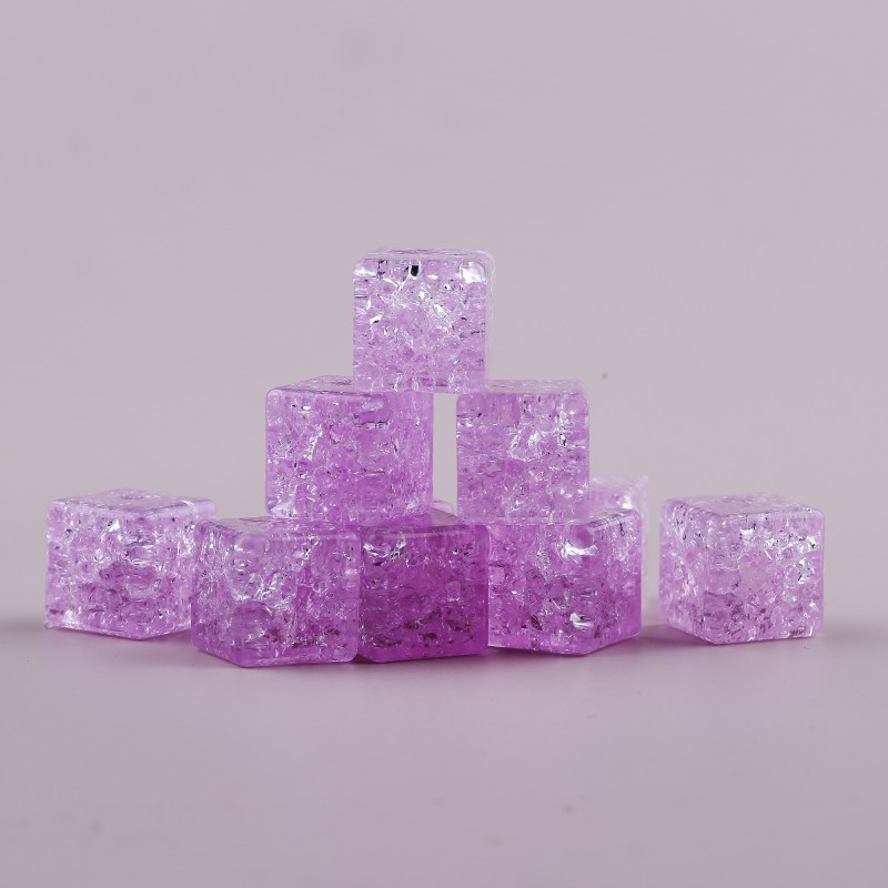 Ice Cube Resin Ornament Factory - OEM Custom Luminous Cracking Design