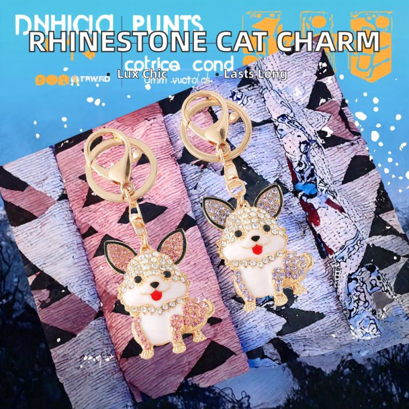 Cat Keychain Factory - OEM Custom Gold Plated Metal Pendant