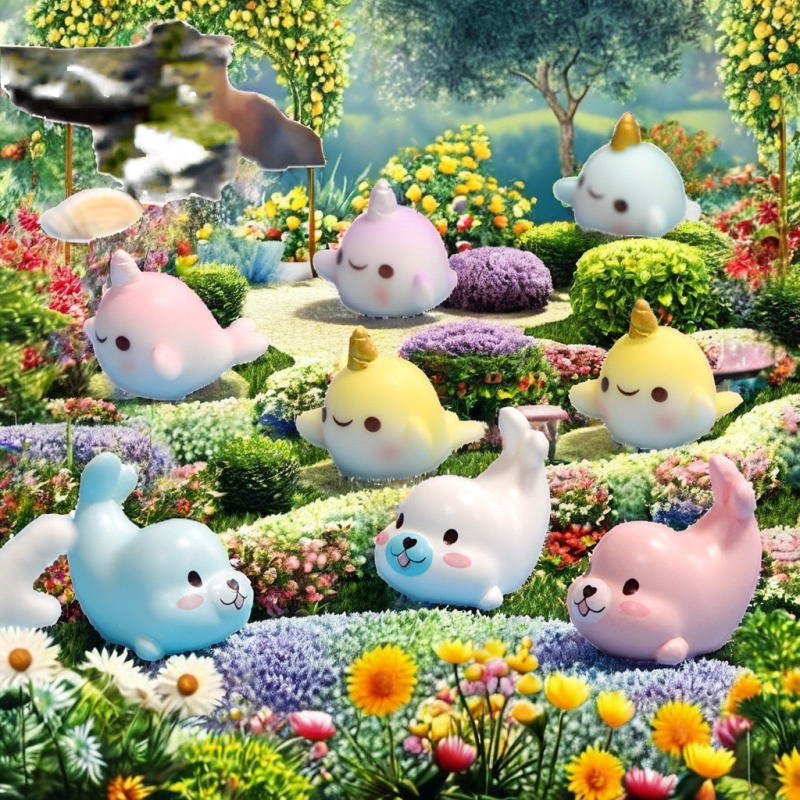 Seal Resin Figurines Factory - OEM Custom Unicorn Fish Design