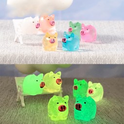 Resin Animal Ornaments Manufacturer - OEM Custom Luminous Pig Design