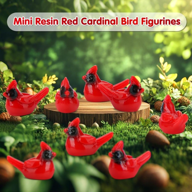 Bird Resin Figurine Supplier - OEM Custom Cardinal Cake Topper
