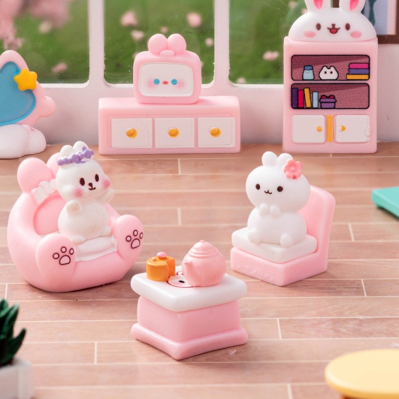 Rabbit Resin Ornament Supplier - OEM Custom Dollhouse Decoration