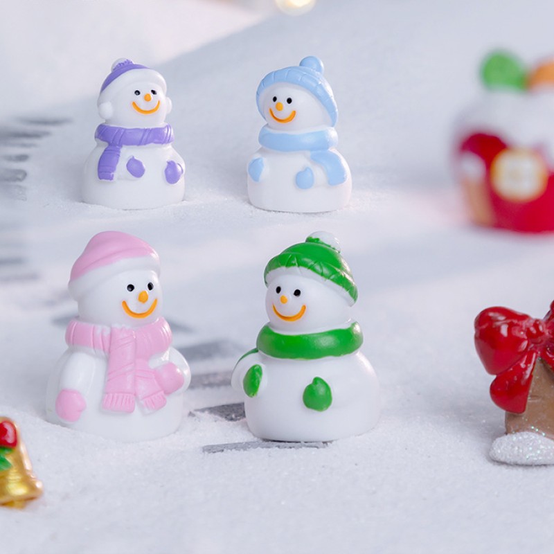 Snowman Resin Ornament Supplier - OEM Custom Christmas Scarf Design