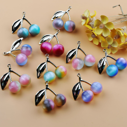 Cherry Keychain Supplier - OEM Custom Cat Eye Gradient Resin