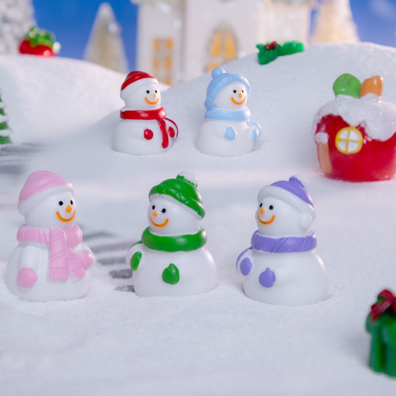 Snowman Resin Ornament Supplier - OEM Custom Christmas Scarf Design