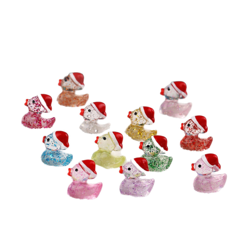 Duck Resin Ornament Factory - OEM Custom Glitter Luminous Design