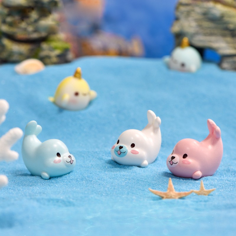 Seal Resin Figurines Factory - OEM Custom Unicorn Fish Design