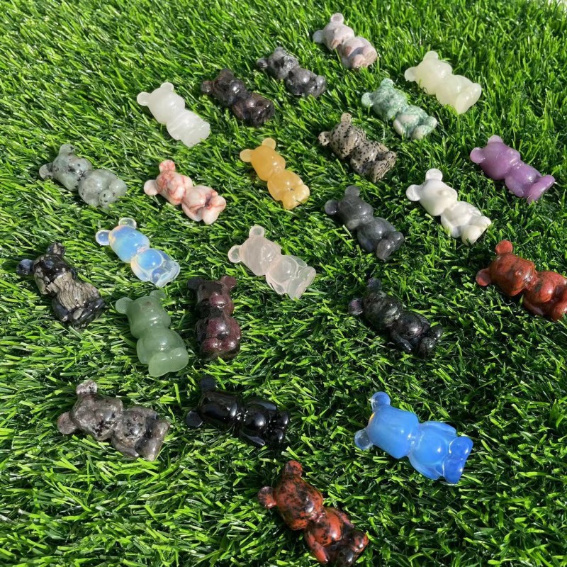 Crystal Stone Factory - 4cm Violent Bear Carved Craft