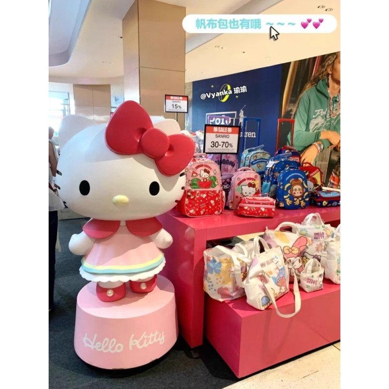Store Decoration Manufacturer - Pink Cat Dessert Shop Sculpture