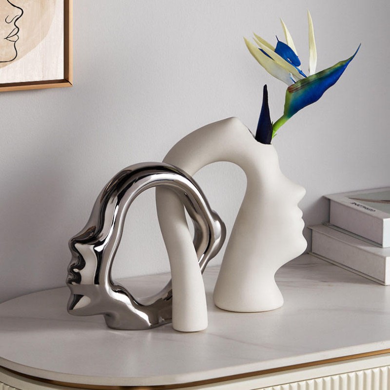 Vase Manufacturer - Creative Face Lamp Luxury Craft