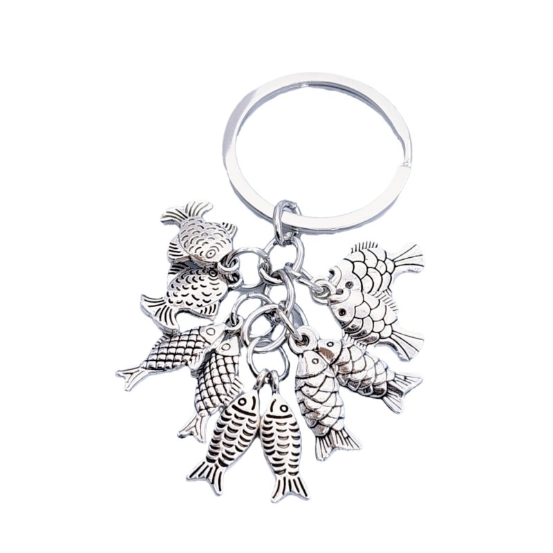 Fish Keychain Manufacturer - OEM Multi Fish Metal Keyring