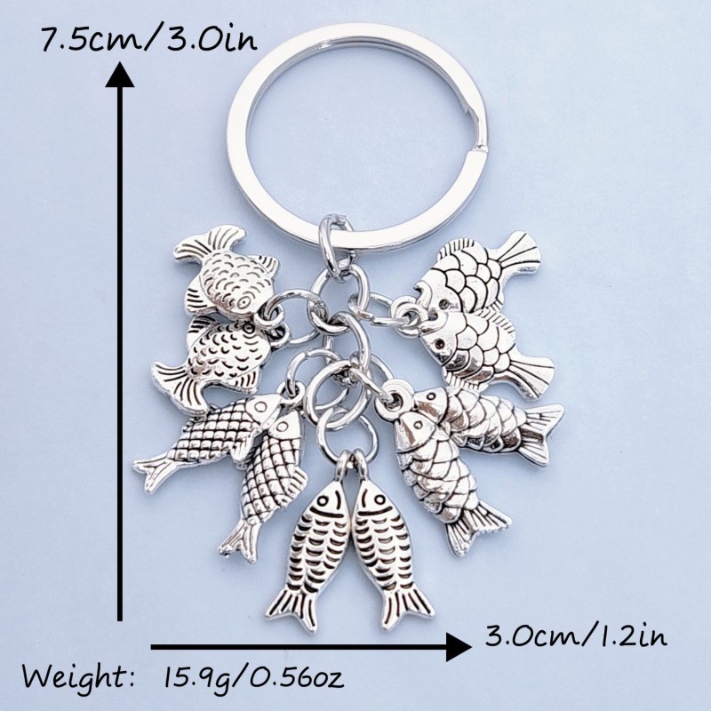 Fish Keychain Manufacturer - OEM Multi Fish Metal Keyring