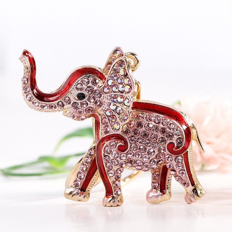 Rhinestone Keychain Manufacturer - OEM Crystal Elephant Carabiner