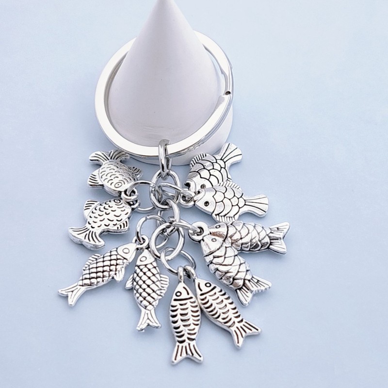 Fish Keychain Manufacturer - OEM Multi Fish Metal Keyring