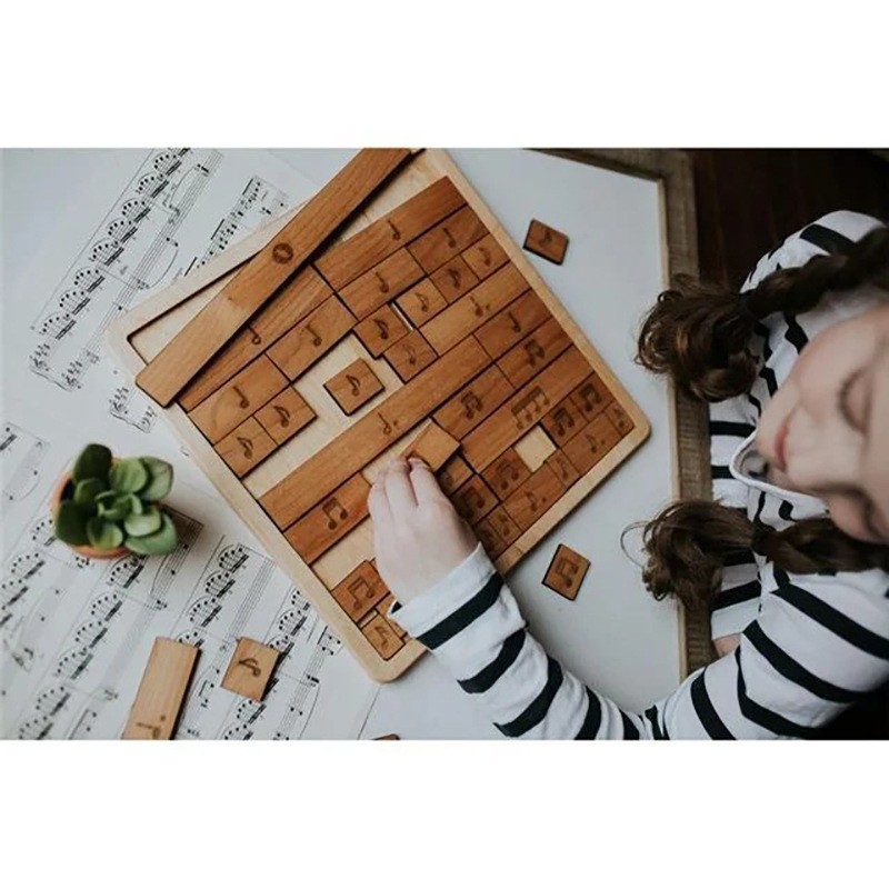 Wooden Puzzles Supplier - OEM Music Notes Math Learning