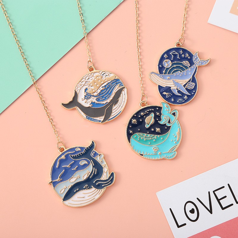 Metal Bookmark Manufacturer - OEM Wave Whale Tassel Design