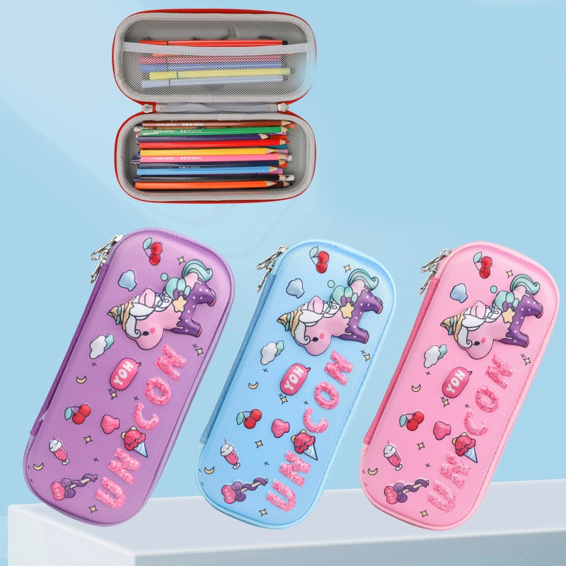 Pencil Case Supplier - OEM 3D EVA Unicorn Stationery Box