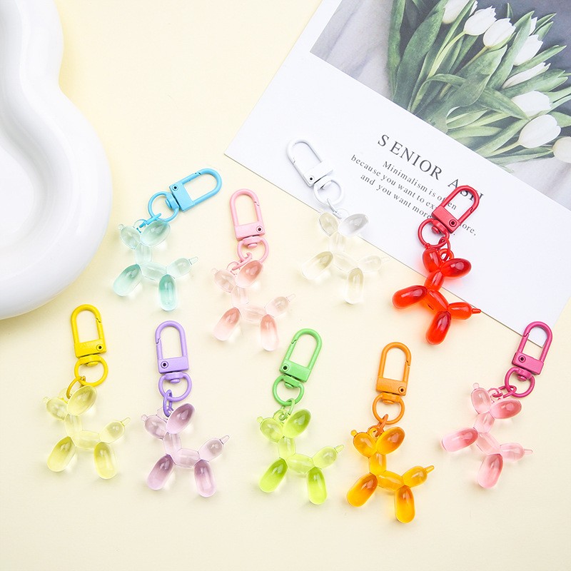 Balloon Dog Keychain Manufacturer - 3D Cartoon Puppy Pendant