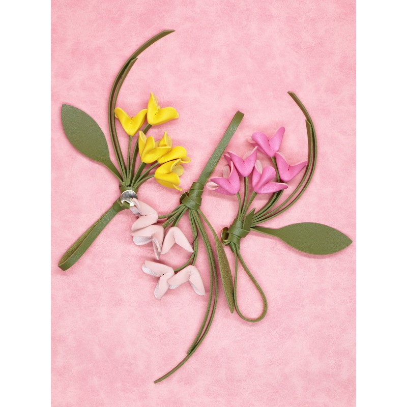 Leather Rose Factory - Handmade Eternal Flower Keychain