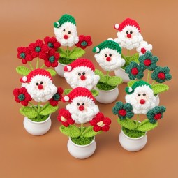 Crochet Ornament Manufacturer - Wool Flower Pot Car Decor