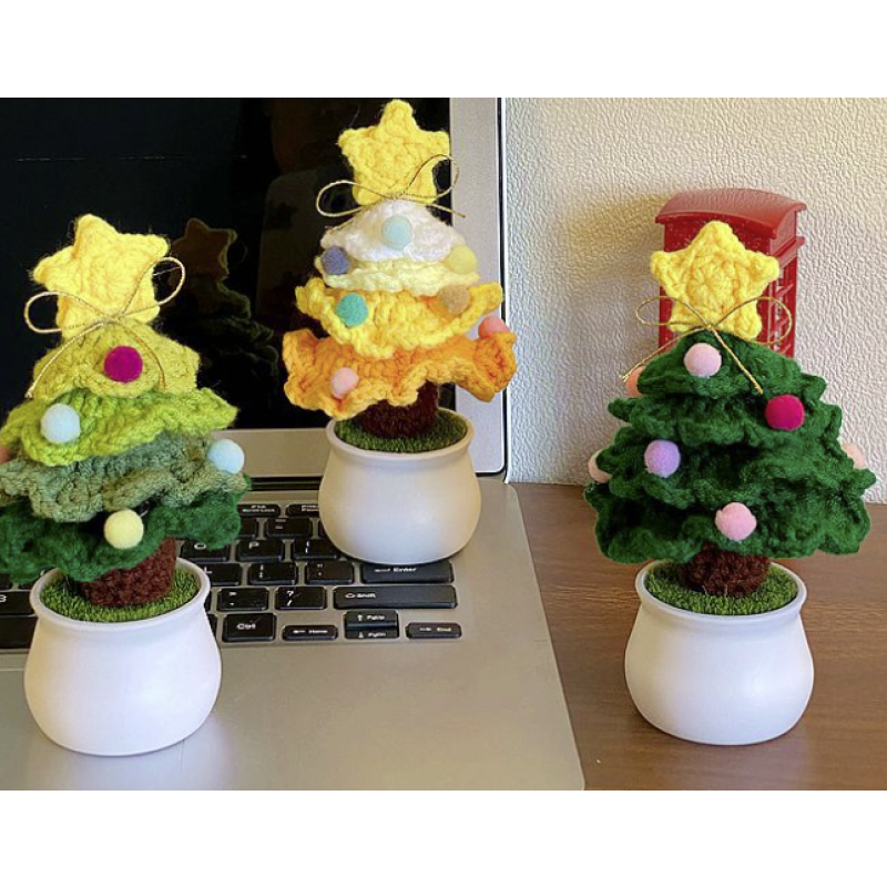 Crochet Ornament Manufacturer - Wool Christmas Tree Potted Plant