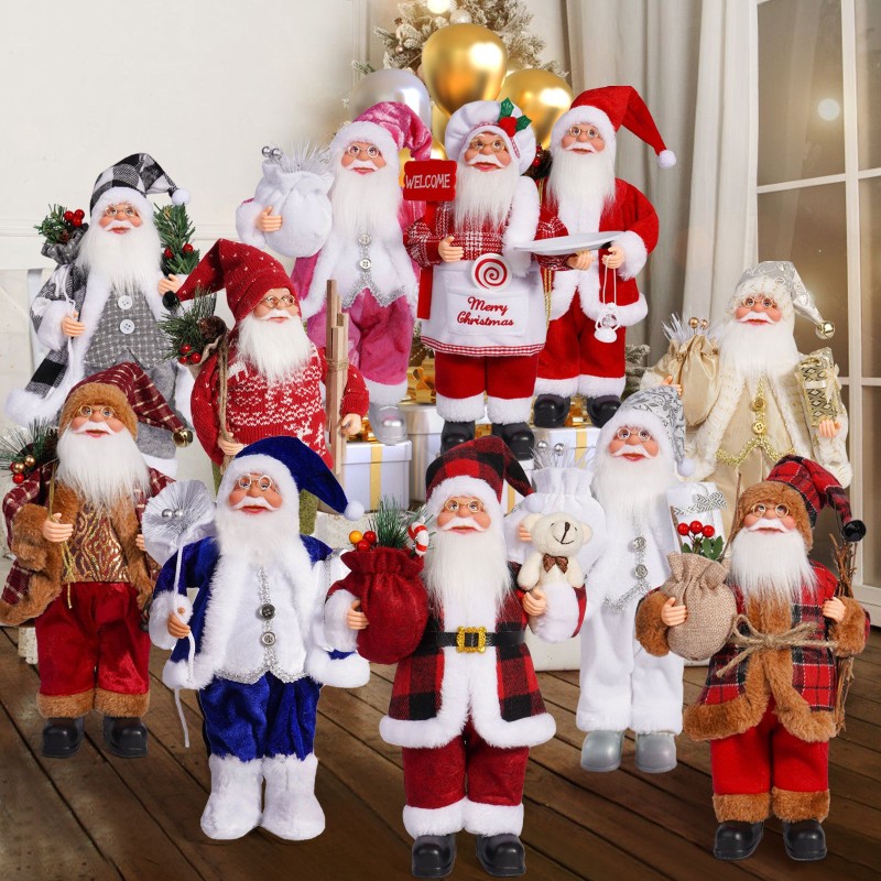Santa Doll Factory - 12 Inch Standing Christmas Decoration