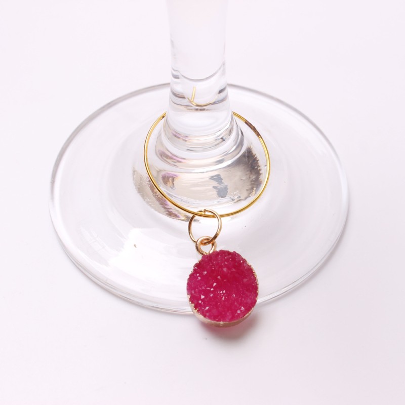 Crystal Ring Factory - Stone Wine Glass Charm Marker