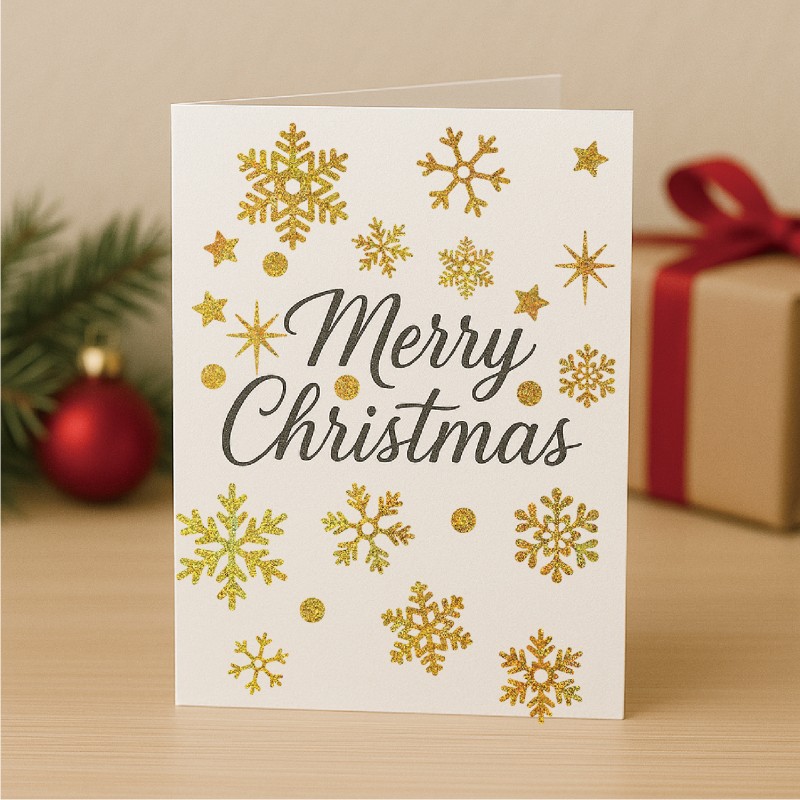 Snowflake Sticker Factory - Golden Christmas Self-adhesive