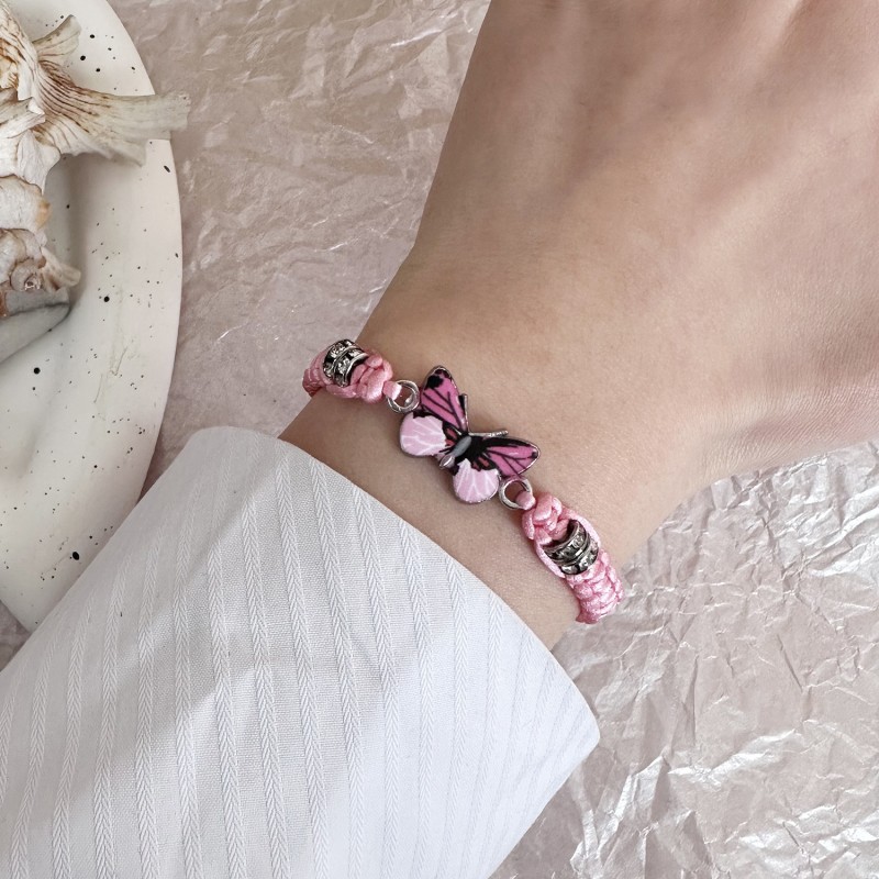 Braided Bracelet Factory - Adjustable String Butterfly Band