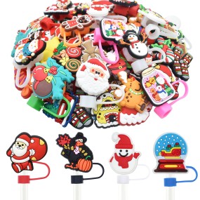 Straw Topper Factory - Rubber Christmas Cap Decoration