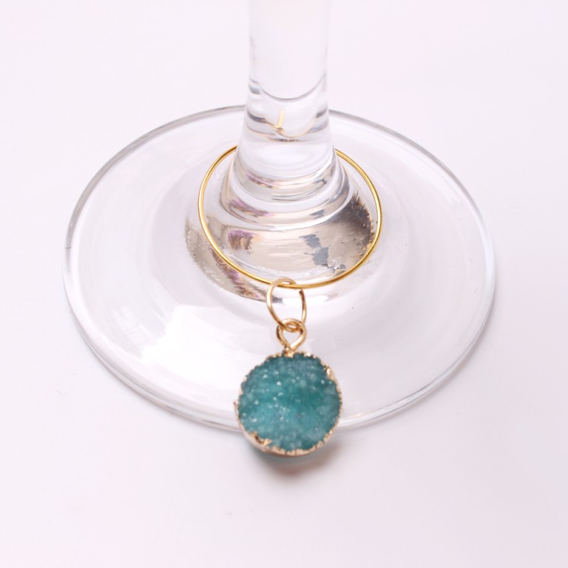 Crystal Ring Factory - Stone Wine Glass Charm Marker