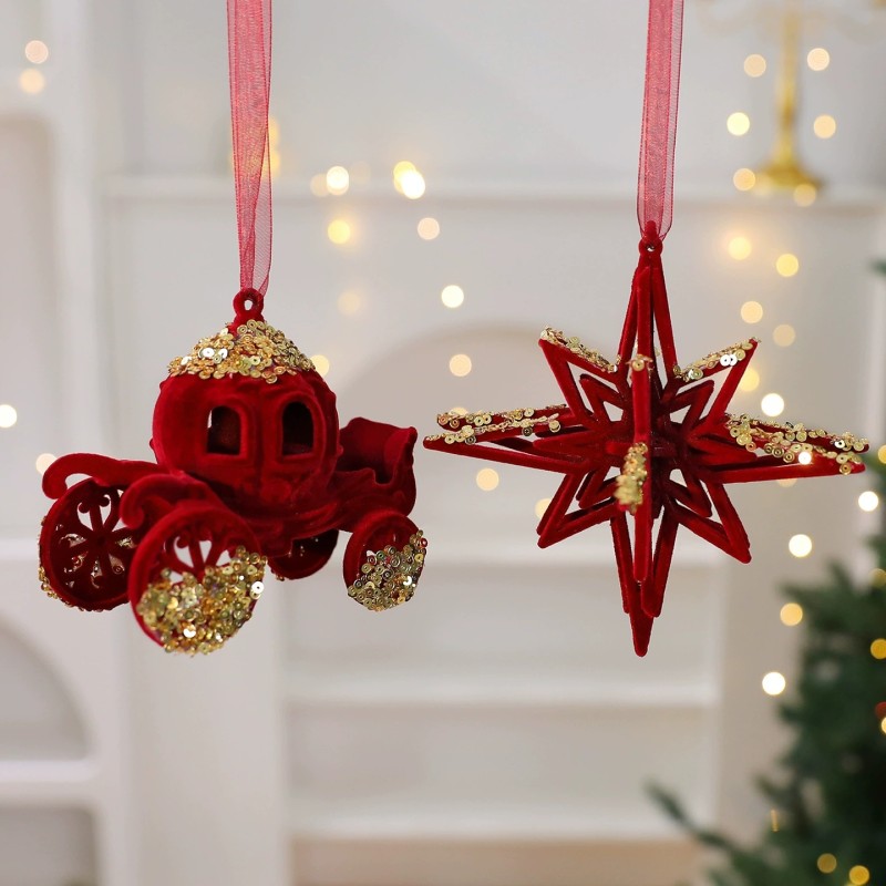 Christmas Decoration Manufacturer - Plush Flower Wreath Pendant