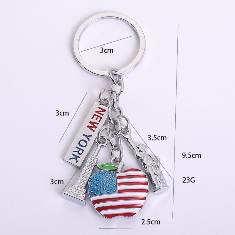 Patriotic Keychain Factory - Metal Statue Theme Souvenir