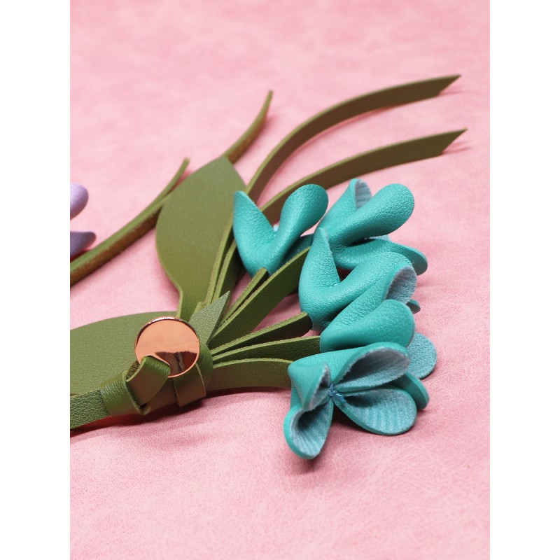 Leather Rose Factory - Handmade Eternal Flower Keychain