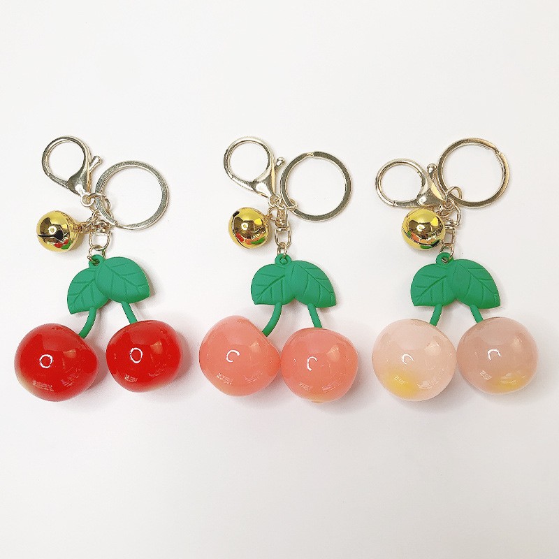 Cherry Keychain Manufacturer - Acrylic Fruit Bell Pendant