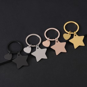 Star Keychain Manufacturer - Stainless Steel Fashion Keychain
