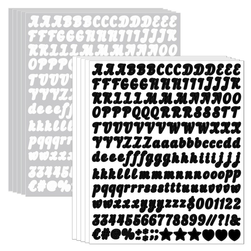 Letter Sticker Manufacturer - Black White Vinyl Alphabet