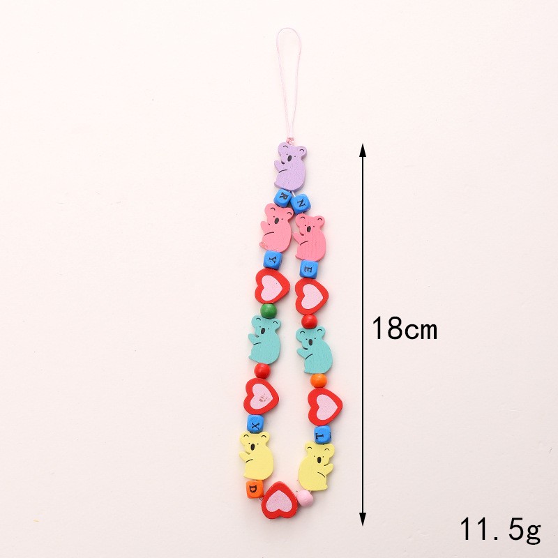 Wooden Chain Factory - Flower Bead Phone Case Strap