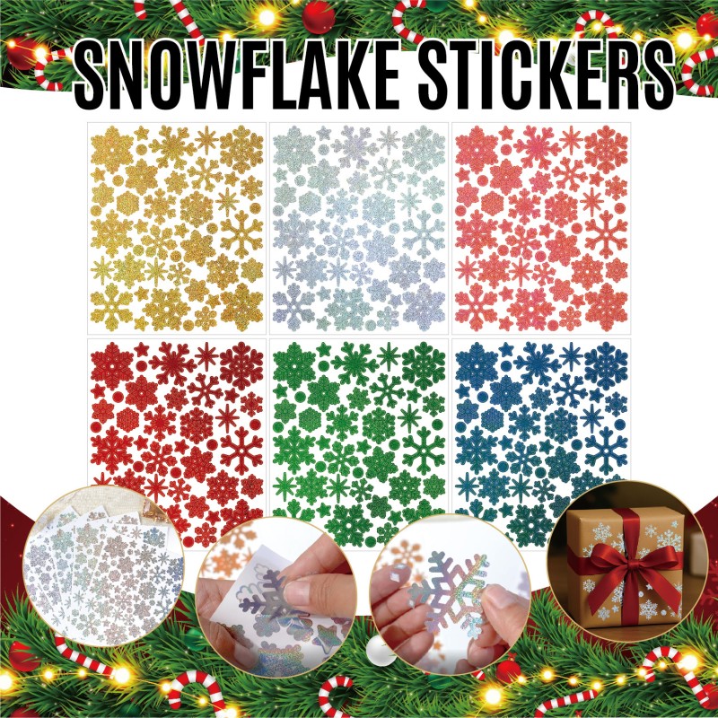 Snowflake Sticker Factory - Golden Christmas Self-adhesive