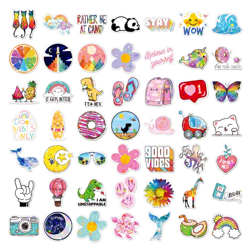 Holographic Sticker Manufacturer - Waterproof Cartoon Pack