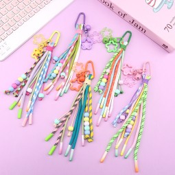 Bead Keychain Manufacturer - Woven Rope Star Pendant Lanyard