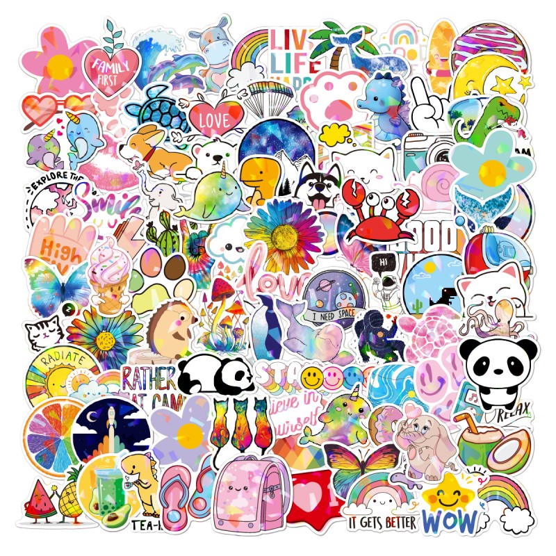 Holographic Sticker Manufacturer - Waterproof Cartoon Pack