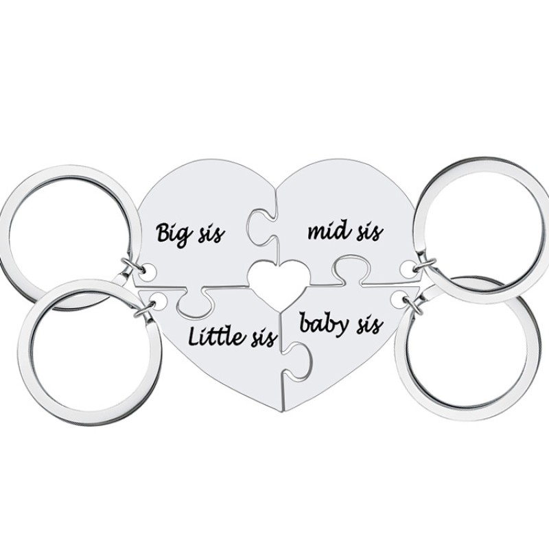 Heart Keychain Factory - Puzzle Couple Keychain Pendant