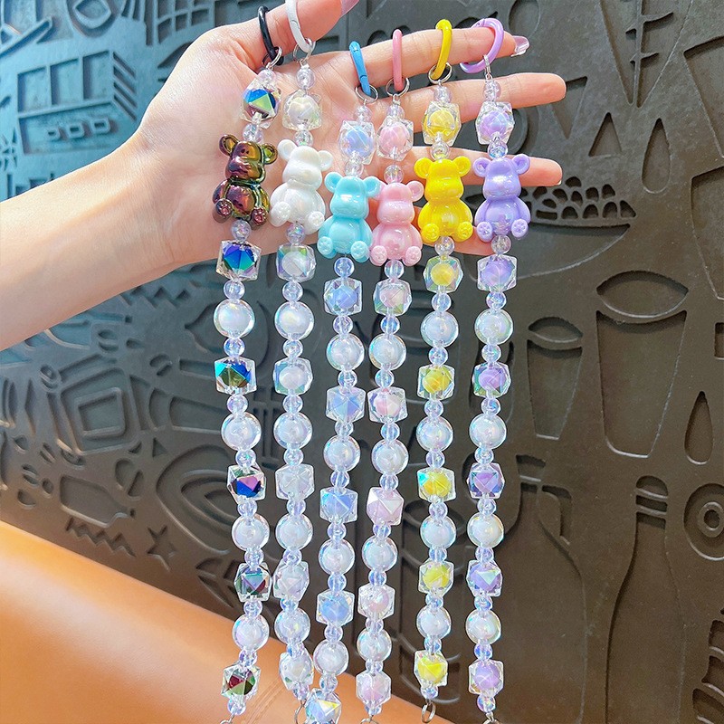 Acrylic Chain Factory - Jelly Bear Beaded Phone Chain